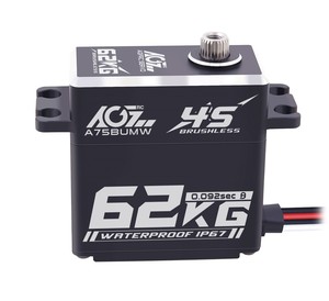 Servo AGFRC 62KG Super Torque HV 0.092Seg A75BUMW con Engranajes de Acero, <span class=keywords><strong>BLS</strong></span>, IP67 Impermeable, Programable, 4S Digital, Escala 1:8, Tamaño Grande - Product Image 1
