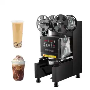 Tek kullanımlık kabarcık çay plastik bardak yapıştırma makinesi otomatik bardak mühürleyen makinesi