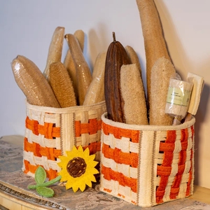 Cestas de Lufa Naturales y Ecológicas al por Mayor, Cestas Decorativas Tejidas para Almacenamiento - Product Image 6