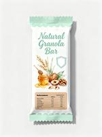 Eco-friendly Granola Cereal Nuts Bar Packaging Sachet Foil Inside Compostable MIx Fruit Candy Bar Snack Pillow Packing Bag