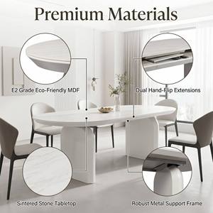 <span class=keywords><strong>Table</strong></span> à <span class=keywords><strong>manger</strong></span> extensible de luxe en pierre frittée de 3 m, grande <span class=keywords><strong>table</strong></span> à 10-12 places <span class=keywords><strong>avec</strong></span> double extension papillon, vente en gros Chine - Product Image 5