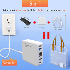 Cargador de pared GaN PD3.0 rápido PPS <span class=keywords><strong>SCP</strong></span> QC3.0 Material ABS duradero Compatible para ordenador portátil de escritorio <span class=keywords><strong>Steam</strong></span> Deck 65W - Product Image 5