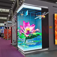 Écran LED transparent en verre pour intérieur, affichage vidéo P3.91-7.8 sur mur vidéo pour centre commercial, vitrine de magasin 4S, haute transparence