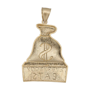 Ciondolo in Oro 14K a Forma di Banconota, Talismano <span class=keywords><strong>Portafortuna</strong></span>, Stile Hip Hop Semplice ed Elegante, Ciondolo a Sacchetto di Denaro, Regalo Ideale per Amici - Product Image 2