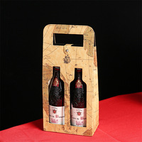 Elegante High-End Double-Pack Leder box für Rotwein saft Tee Bier Whisky Wodka Soda Tequila Verpackung