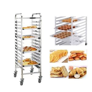 Troli Rak Pendingin Baja Anti Karat 15 Tingkat dengan Jaring Kawat untuk Roti, Kue, dan <span class=keywords><strong>Display</strong></span> Pastry di Oven Bakery - Product Image 2