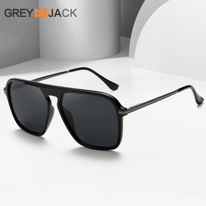 Lunettes de soleil unisexes Greyjack, monture noire en TR métal, verres TAC, protection UV400, type 3, pour la mode, les activités de plein air, la conduite et le cyclisme - Product Image 2