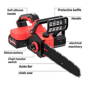 <span class=keywords><strong>Tronçonneuse</strong></span> électrique portable YOSHU de 16 pouces, mini, rechargeable, <span class=keywords><strong>batterie</strong></span> lithium-ion 4,0 Ah, sans fil, sans balais, 42 V, 1200 W, 21000 tr/min - Product Image 4