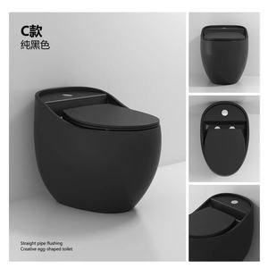 Inodoro moderno de cerámica Diseño de trampa en S de ahorro de agua con estructura de una pieza - Product Image 4