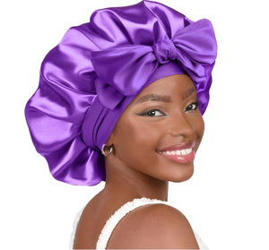 <span class=keywords><strong>Gorro</strong></span> de <span class=keywords><strong>Dormir</strong></span> <span class=keywords><strong>para</strong></span> Mujer Estilo Pañuelo de Satén - Diadema Ajustable Ligeramente Rizada - <span class=keywords><strong>Gorro</strong></span> de <span class=keywords><strong>Dormir</strong></span> Casual Reversible de Doble Capa con Lazos - Product Image 5