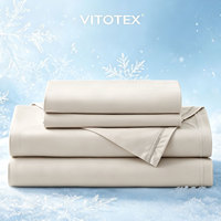 Parure de lit pour temps chaud, taille King, tissu rafraîchissant, absorbant la transpiration, séchage rapide, avec drap-housse et taies d'oreiller