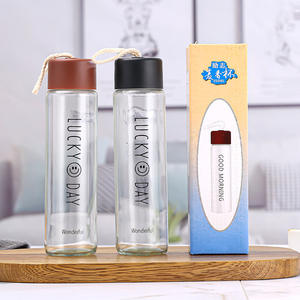 Smoon Sales Promotion Vacuum 360Ml Custom Logo Clear Bpa Free Glass <strong>Princess</strong> <strong>Water</strong> <strong>Bottle</strong> - Product Image 4