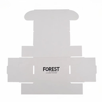 Emballage Forest Packing, boîte d'expédition en carton ondulé E-Flute blanc personnalisé, imprimé, pliable, pour vêtements