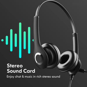 Cáp USB Có Dây Headphone Stereo Điện Thoại Tai Nghe Với ENC Tiếng Ồn Hủy Bỏ Microphone Mute Nút Cho Văn Phòng Trung Tâm Cuộc Gọi - Product Image 5