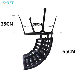SeeMore Sistema de retorno de pelota ajustable para entrenamiento de baloncesto deportivo Dispositivo de retorno de aro de baloncesto para rebotar pelotas - Product Image 3