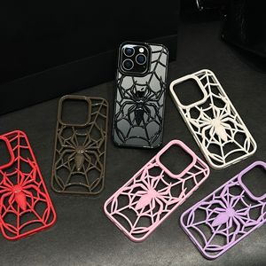 Funda de Teléfono de TPU Ligera, <span class=keywords><strong>Anti</strong></span>-Impactos, <span class=keywords><strong>Anti</strong></span>-Huellas Dactilares, con Diseño de Araña 3D Hueca de Lujo para Dispositivos 17 16 15 14 13 12 11 - Product Image 1