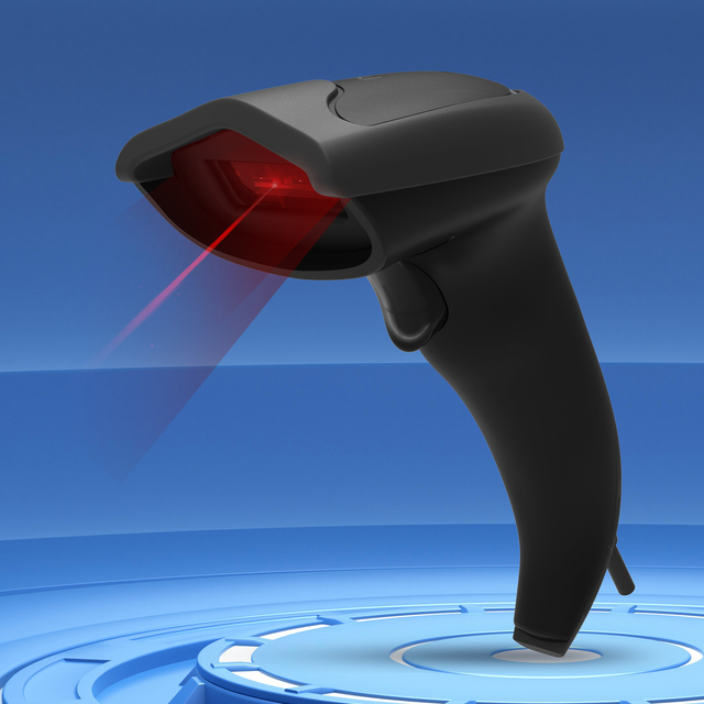 Deli ES211 Barcode ScannerBarcode Cashier Scanner, Supermarket QR Code Scanner, Express Warehouse Scanner
