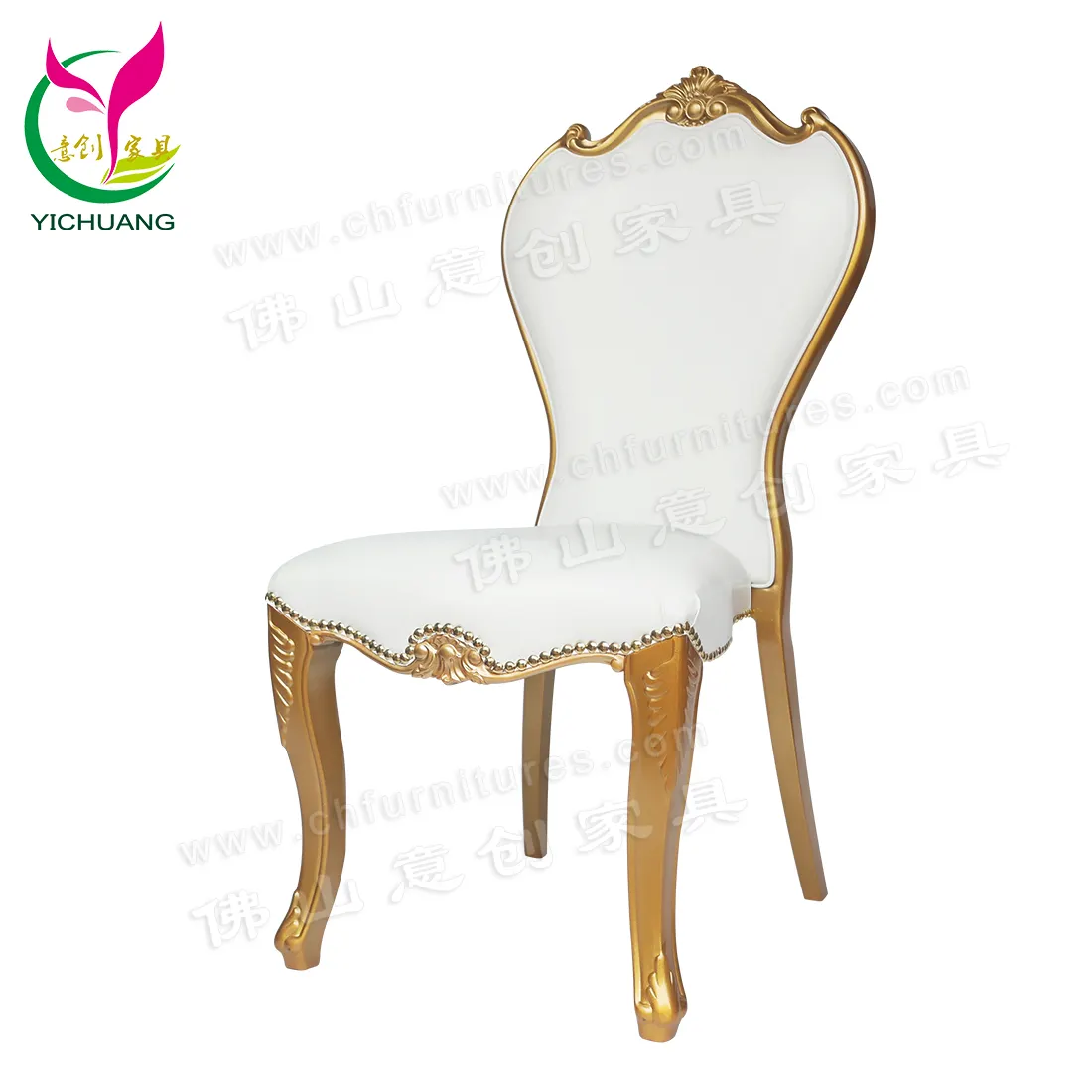 YC-D12-01 Rental White Royal luxury Throne King Chairs Wedding for Party and Event