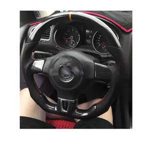 Roda Kemudi Mobil YTcarbon, Roda Kemudi Mobil Cocok untuk VW Golf 6 GTI MK6 VW Polo GTI Scirocco R Passat CC