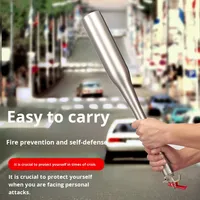 Extincteur portable en acier inoxydable argenté de 1,2 kg pour voiture, classe B, ignifuge, autodéfense, garantie 48 jours, mousse à base d'eau