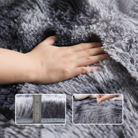 Tapis en peluche surdimensionné personnalisé pour l'intérieur, chambre à coucher, sol, tapis en fourrure de polyester, tapis moelleux et duveteux pour la maison, salon