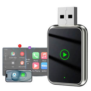 Carplay inalámbrico 2 en 1 y Android Auto AI Box con cable a <span class=keywords><strong>Carpay</strong></span> inalámbrico Mini adaptador Bluetooth para Radio de coche con caja Carplay con cable - Product Image 1