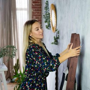 Trang Trại Cổ Điển Trang Trí 5 Chân Chăn Không Gian Tiết Kiệm Mền Chăn Khăn Hiển Thị Bằng Gỗ Khăn Thang - Product Image 2