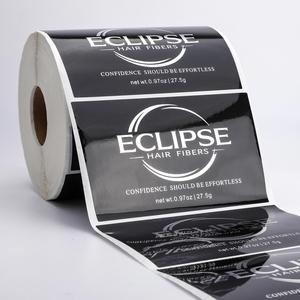 Étiquettes autocollantes rectangulaires en PET brillant Eclipse Hair Fibers pour produits de soins personnels - Product Image 5