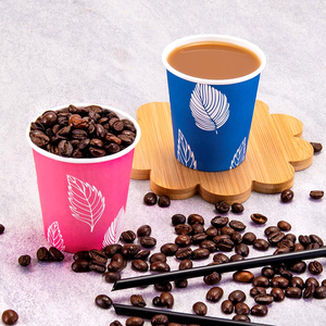 แก้วกระดาษคราฟท์เคลือบ PE แบบสองชั้น ขนาด 8/12/16 ออนซ์ สำหรับใส่อาหาร เกรดสำหรับอาหาร ย่อยสลายได้ รีไซเคิลได้ พร้อมเคลือบกันน้ำ สำหรับใส่กาแฟ  รับทำโลโก้ตามสั่ง - Product Image 1