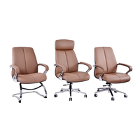 Chaise de bureau en cuir pour président et patron Design moderne de luxe hauteur réglable à mi-dossier directeur