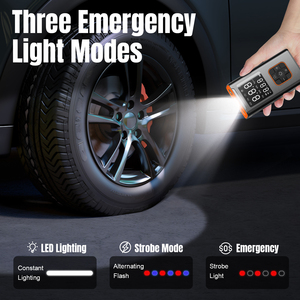 Compressore d'Aria Portatile Smart Senza Fili da 4000mAh, Ricaricabile, con Cilindro ABS da 19mm, Manometro Digitale, Pompa per Biciclette e <span class=keywords><strong>Auto</strong></span>, 150 PSI, Spegnimento Automatico - Product Image 6