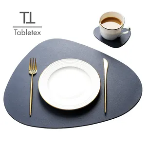 Tabletex экологически сомнения по бокам ПВХ кожа для сауны треугольной формы для анти-скольжения салфетки в западном стиле Настольный коврик