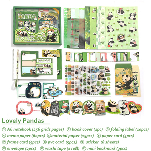 Ensemble de papeterie A5 couleur 128 feuilles, reliure thermique, carnet <span class=keywords><strong>à</strong></span> feuilles mobiles imprimé, coffret cadeau, kit de scrapbooking et journal DIY - Product Image 4