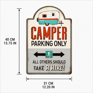 Plaque en métal vintage avec citation amusante sur le thème du camping, de la <span class=keywords><strong>randonnée</strong></span> et du lac, décoration de cabane, art mural rétro - Product Image 4