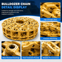 Ensemble de maillons de chenilles pour bulldozer Komatsu D155 D150 Shantui SD32 CAT D8, pièces de train de roulement, groupe de chenilles