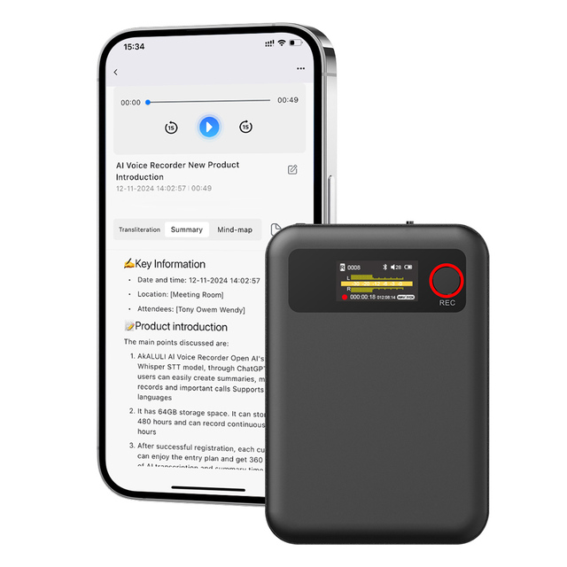 AI Smart Voice Recorder Real-Time Transcription Meeting Summary Multilingual Translation for Business Interview Lecture ChatGPT