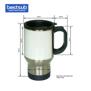Personalizado sublimación poderoso de acero inoxidable vaso de café taza de viaje B4QC1 - Product Image 1