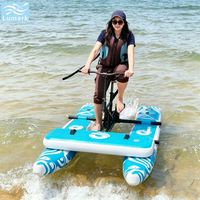 Vélo aquatique SUP à une place avec cadre en aluminium et tapis flottant avant pour lac, facile à ranger, de Chine Lumark
