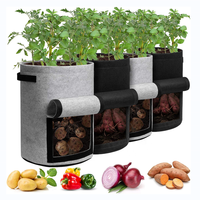 Sacs de culture en tissu feutre Utopia Home avec fenêtre d'aération et poignées pour le jardinage et la culture de fruits et légumes
