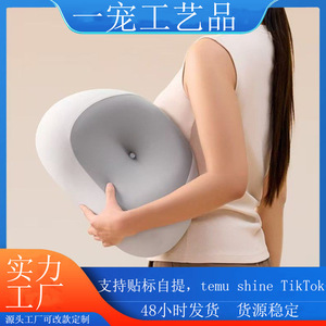 Memory Foam <b>Neck</b> Support <b>Pillow</b> Oblong Gray And Blue Massage Cervical Spine Repair <b>Pillow</b> - Product Image 5
