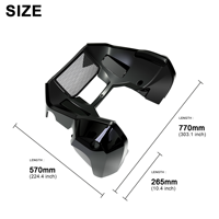 Deflectores de Viento Ajustables en Negro Intenso para Harley, Carenados Inferiores, Street Road Glide 2023-2026 FLHX FLTRX