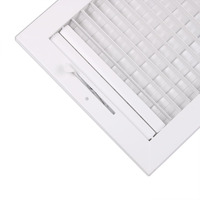 Grille de ventilation rectangulaire en métal 110 mm pour plafond/mur avec installation facile et durable, caractéristiques réglables
