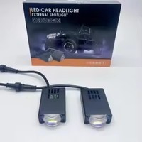 BRIEYES Phare auxiliaire universel LED 12V 65W pour moto, projecteur de brouillard super lumineux pour voiture, lampe à lentille pour tout-terrain
