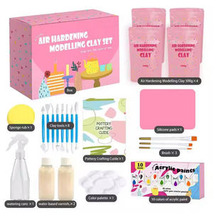 Secolorart <span class=keywords><strong>Kit</strong></span> d'argile de <span class=keywords><strong>poterie</strong></span> sèche à l'air Kits d'outils d'argile sèche à l'air pour débutants et artistes - Product Image 4