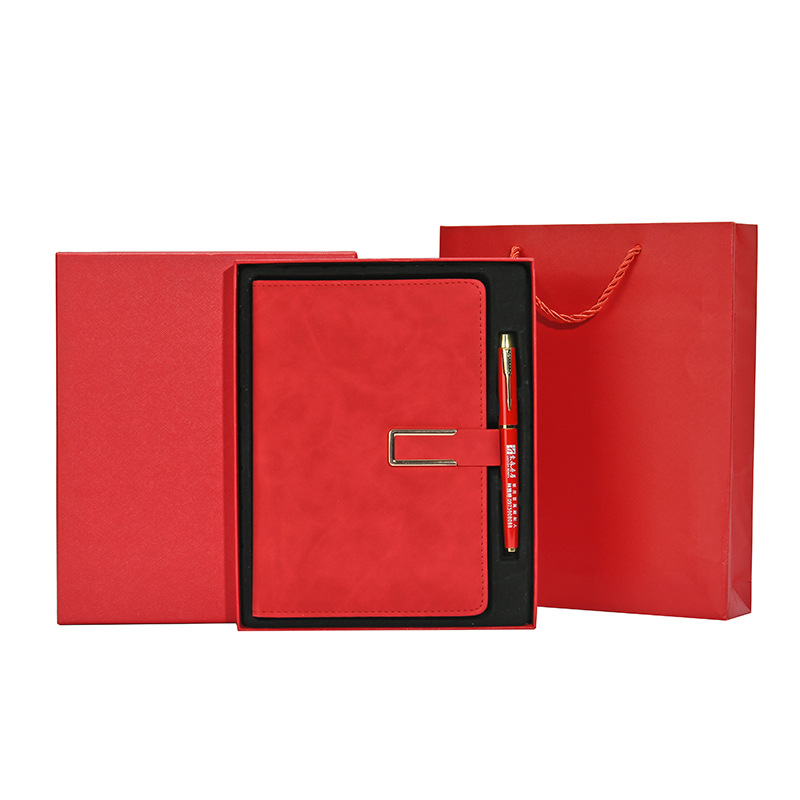 Lh-010 chinese red set-pen and notebook