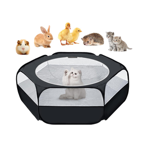 Jaula portátil <span class=keywords><strong>para</strong></span> ejercicio al aire libre <span class=keywords><strong>para</strong></span> mascotas, corralito negro impermeable y transpirable <span class=keywords><strong>para</strong></span> mascotas <span class=keywords><strong>para</strong></span> animales pequeños, pollos, hámsteres, conejillos de indias - Product Image 1