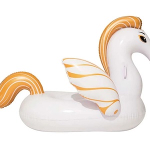 PVC <b>Inflatable</b> Pegasus <b>Float</b> with 2 Handles 2 Sizes for Swimming Pool Beach Fun - Product Image 3