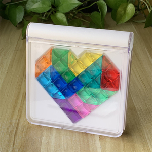 Juego Educativo de Desafío de Inteligencia, Bloques Transparentes Coloridos en Forma de Corazón, Rompecabezas de Escritorio para el Desarrollo del Razonamiento Lógico - Product Image 5