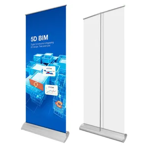 Custom Portable Alloy Roll Up Banner Standing Wide Screen Banner Stand Chinese Manufacture Retractable Roll Up Banner