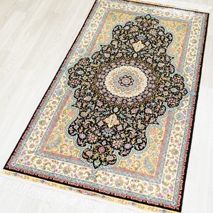 91 cm x 152 elegante alfombra anudada antiguo efecto Toronto <span class=keywords><strong>comprar</strong></span> en línea India hecho a mano de Turquía alfombra de seda - Product Image 2